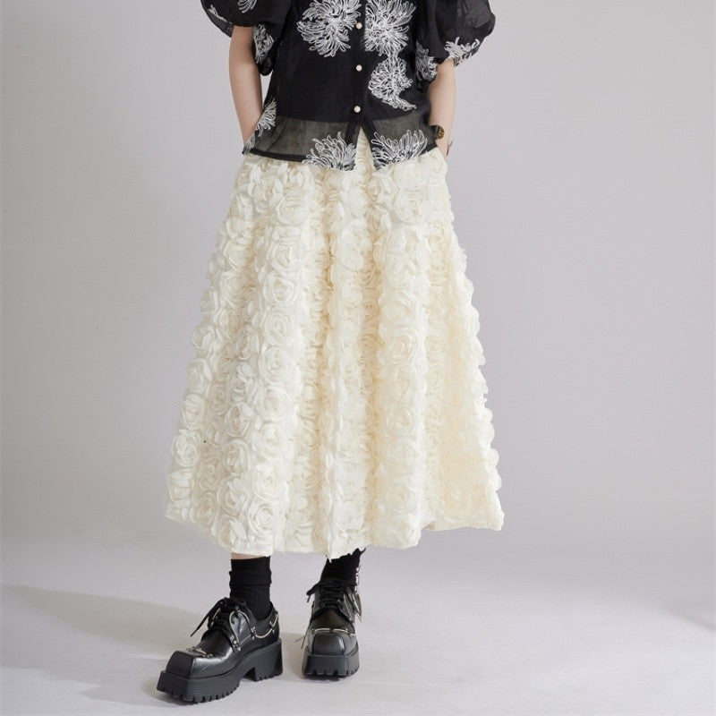 Floral Embroidered Skirt