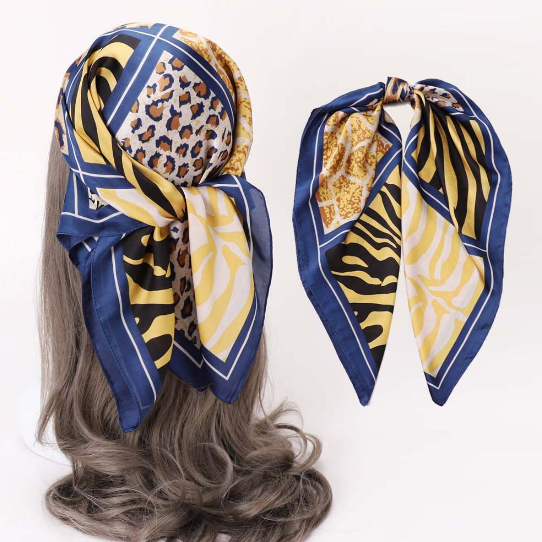 Scarvii - Leopard and Zebra Print Square Scarf