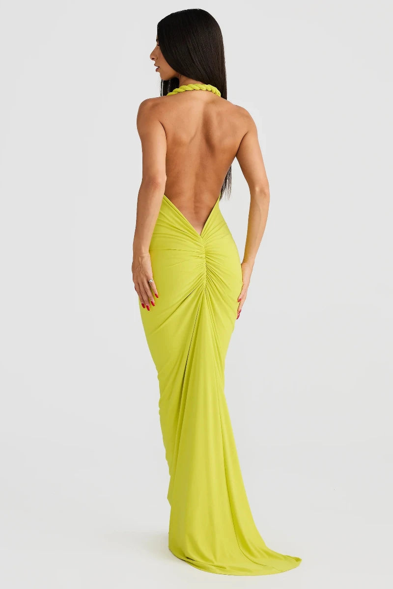 Convertible Stretch Gown With Multiple Necklines