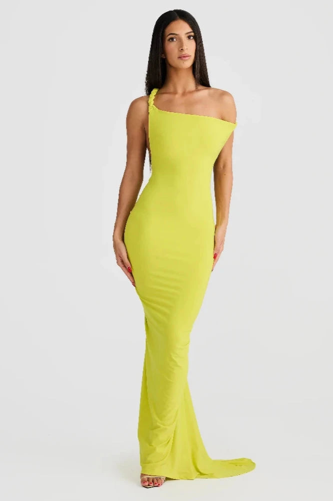 Convertible Stretch Gown With Multiple Necklines