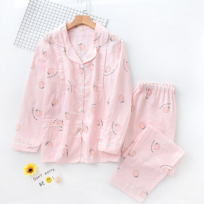 Printed  Long Sleeve Pajama Set