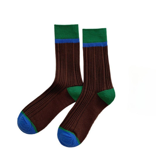 Rufia - Color-Block Textured Socks - Stylish &amp; Soft