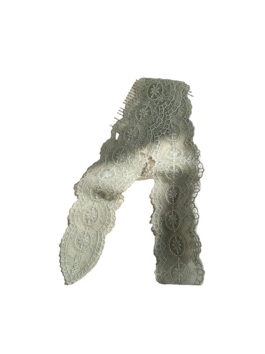 Haila - Lace Embroidered Sheer Scarf Headband - Elegant &amp; Versatile