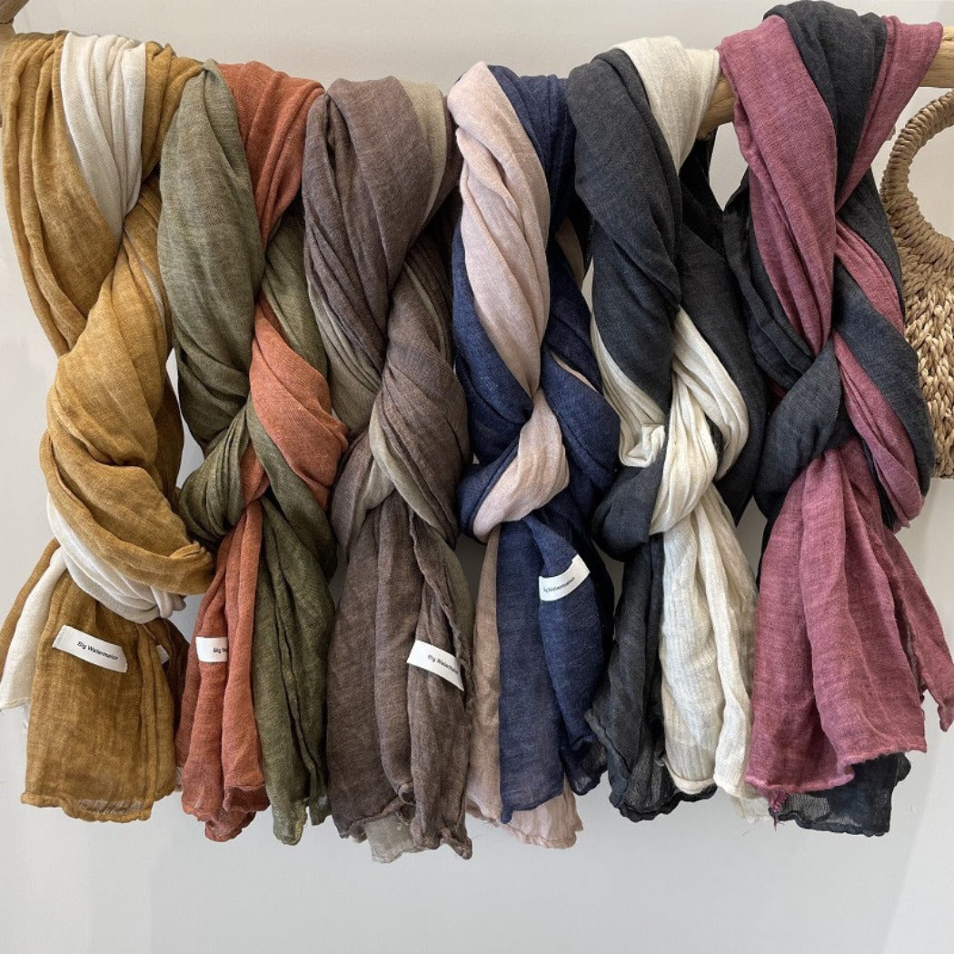 Scarvii - Big Color-Block Scarf - All-Season Style
