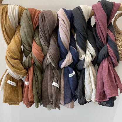 Scarvii - Big Color-Block Scarf - All-Season Style