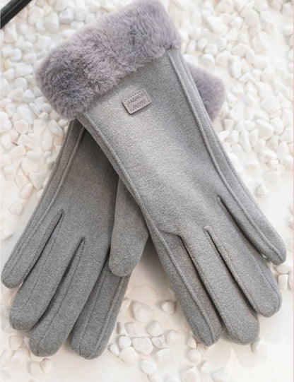 Winter Soft Windproof Thick Fleece Thermal Gloves