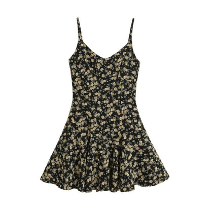 Troposa - Floral V-Neck Slip Dress - Resort Chic