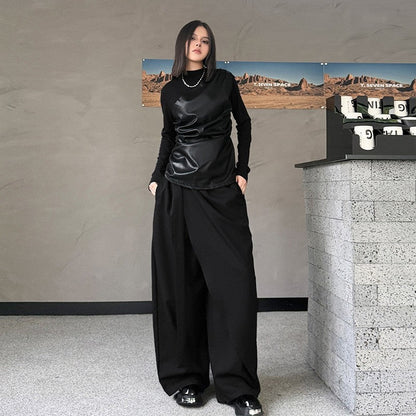 Irregular Wide Leg Trousers