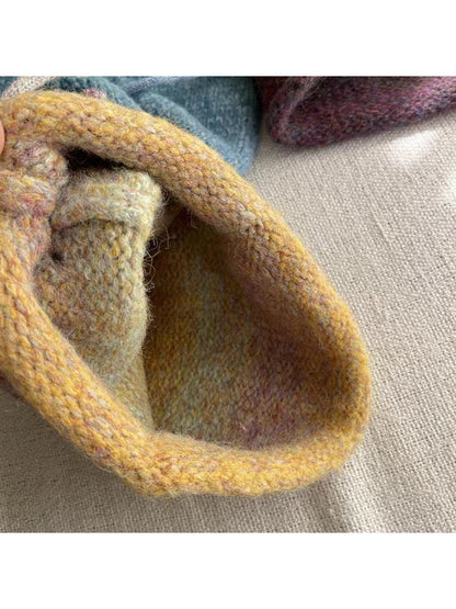 Haila - Gradient Color Adjustable Slouch Knitted Beanie