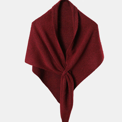 Simple Wool Blend Warm Triangle Winter Scarf