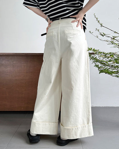 Wide Pants Loose Solid Color Bottoms