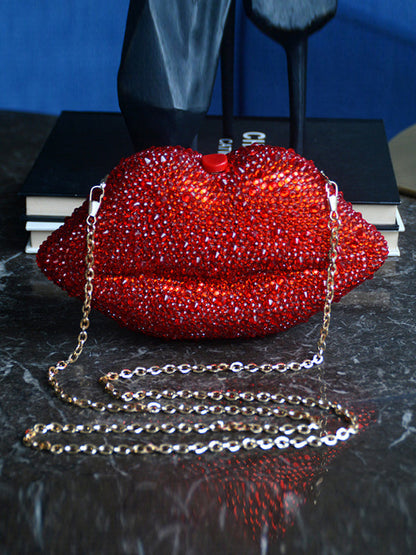 Chains Figure Geometric Rhine Stones Crossbody Bags