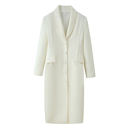 Wool Trench Coat With Belted Waist