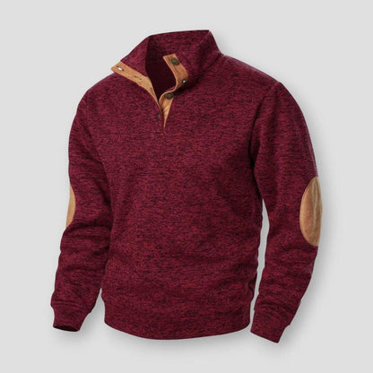 Cheng: Autumn And Winter Men'S Stand Collar Long Sleeve Casual Knitted Sweater Top