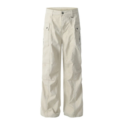 Distressed Washed Cargo Pants Unisex Vintage Style
