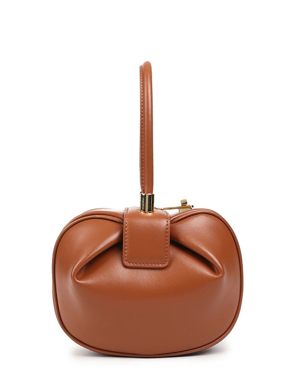 Retro Fashion Solid Color Three-Dimensional Handbags