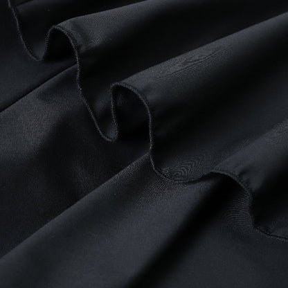 A-Line High Waisted Falbala Solid Color Long Skirts