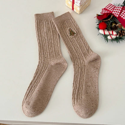 Rufia - Christmas Embroidered Fall &amp; Winter Socks