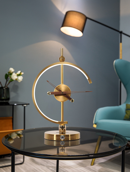 Creative Clock Lamp Modern Simple Bedroom Bedside Light Luxury Decoration Mobile Phone Intelligent Wireless Charging And Storage Lamp