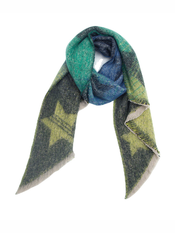 Fringed Keep Warm Plaid Shawl&Scarf