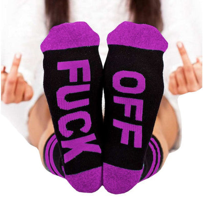 F**K Off Socks Stockings Cotton Striped Socks Suck Sweat-Proof Socks