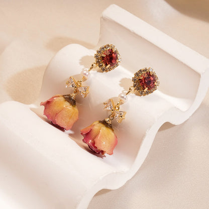 Earwish - Crystal Bow Earrings - Timeless Elegance