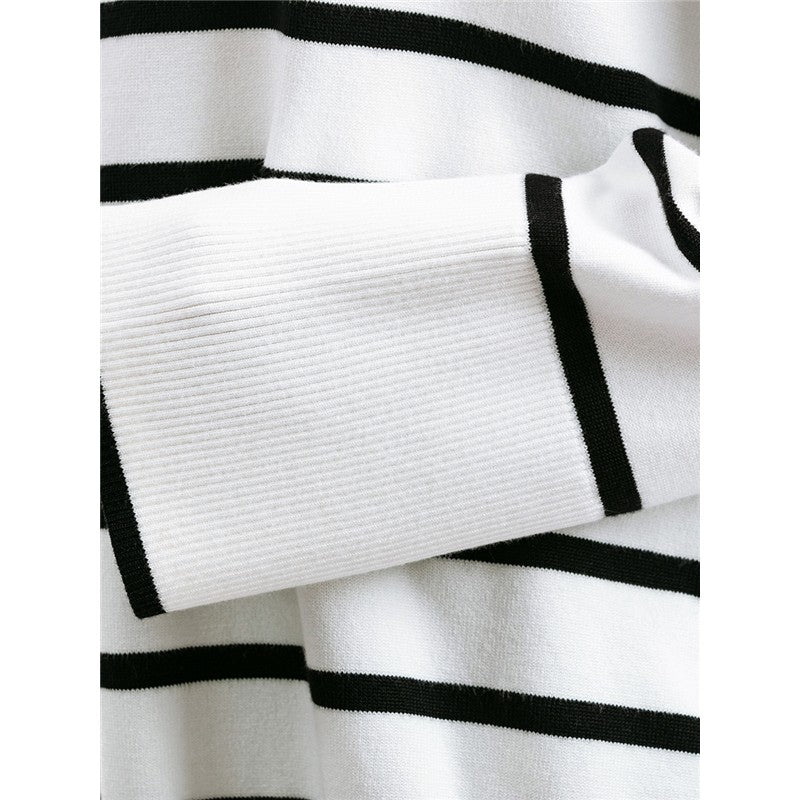 Turtleneck Loose Striped Loose Sweater