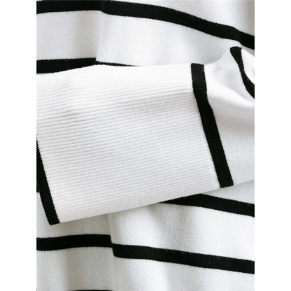 Turtleneck Loose Striped Loose Sweater