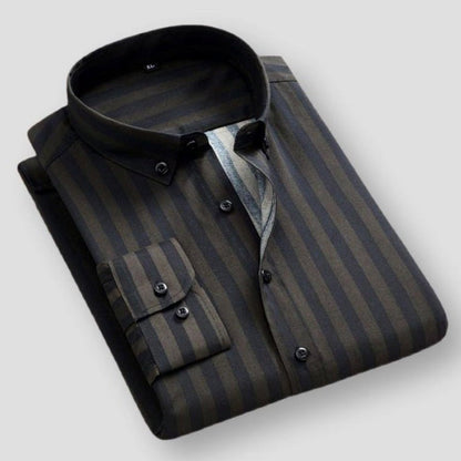 Sky Madrid Bamboo Striped Shirt