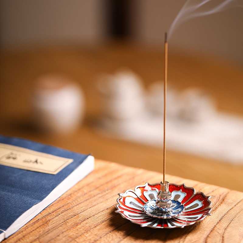 Three-Layer Lotus Incense Burner, Indoor Line Incense Plate Ornaments