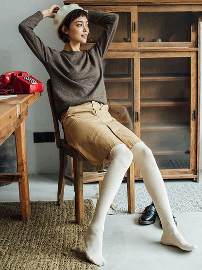 Cotton Soft Light Overknee Stockings