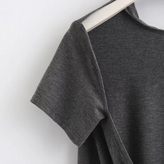 2018 New Arrival Women Sexy Leak Back Hanging Neck T-Shirt