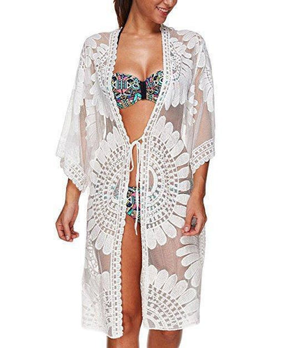 2018 New  Arrival Sun Flower Tassel Bikini Blouse