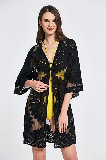 2018 New  Arrival Sun Flower Tassel Bikini Blouse