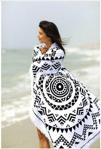 Hot Sale Tassel Beach Towel Sun Shawl Variety Scarf Yoga Cushion Mat