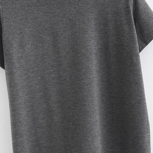 2018 New Arrival Women Sexy Leak Back Hanging Neck T-Shirt