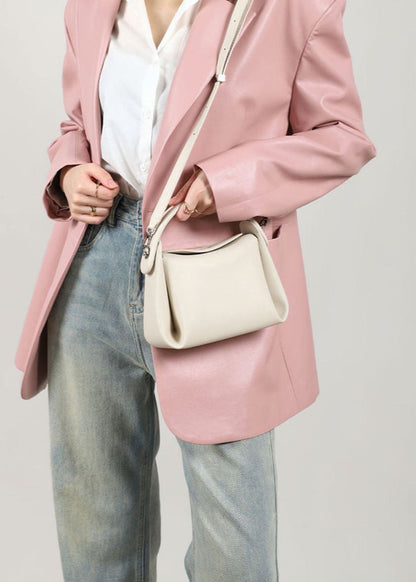Structured Leather Crossbody Bag With Handle