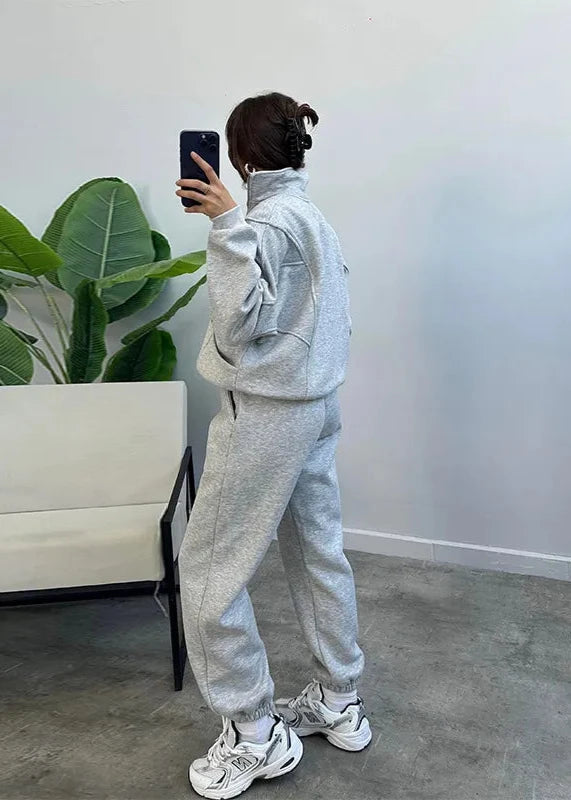 Oversized Hoodie And Jogger Set Soft Fabric
