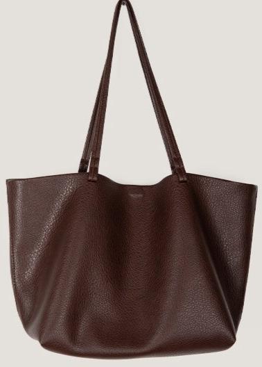 Leather Tote Bag Large Capacity Minimalist Design