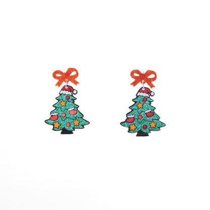 Earwish - Christmas Tree Tassel Earrings - Playful Sparkle