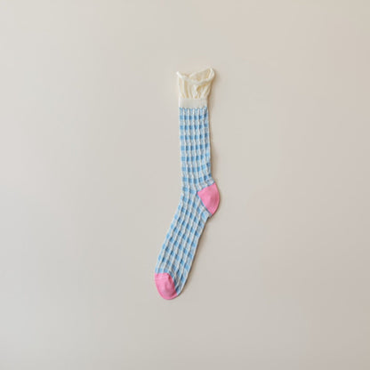 Rufia - Candy-Colored Mesh Long Socks