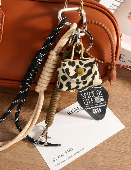 Leather Mini Bag Keychain Bag Charms