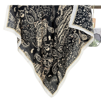 Scarvii - Vintage Paisley Square Scarf for Women