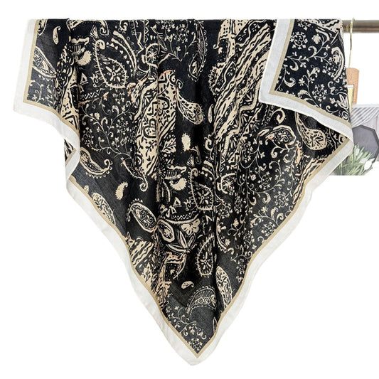 Scarvii - Vintage Paisley Square Scarf for Women