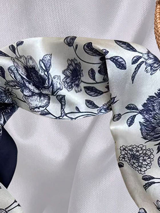 Floral Printed Split-Joint Shawl&Scarf