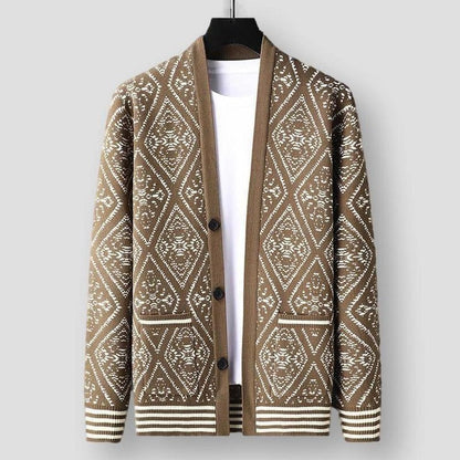 Saint Morris Graphic Wool Cardigan