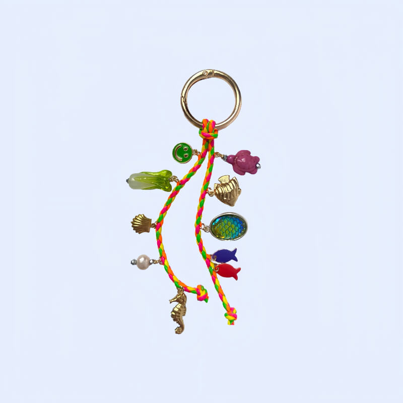 Retro Ocean Pendant Braided Bag Charms