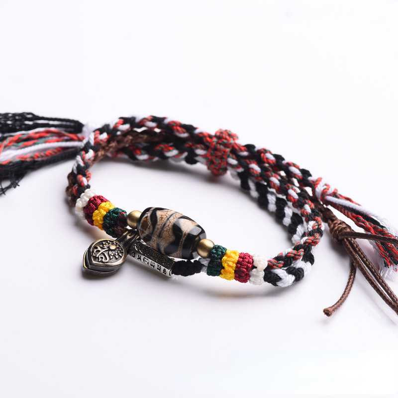Tibetan Handwoven Bracelet Hand Rope Cultural And Fashionable Simple Buddha Bead Bracelet