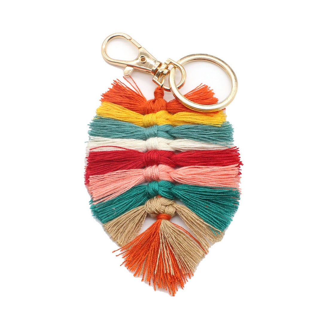 Koco - Handwoven Cotton Leaf Tassel Keychain