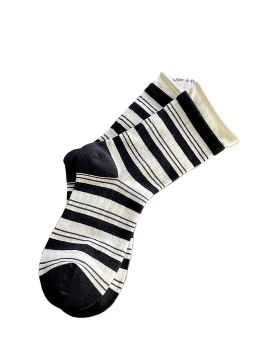 Rufia - Stripe Color-Block Mid-Calf Capsule Socks
